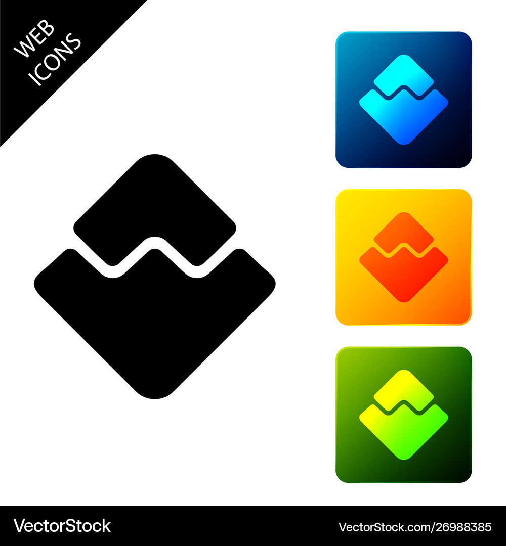 Cryptocurrency coin waves icon isolated physical – Royalty-Free Vector |  VectorStock