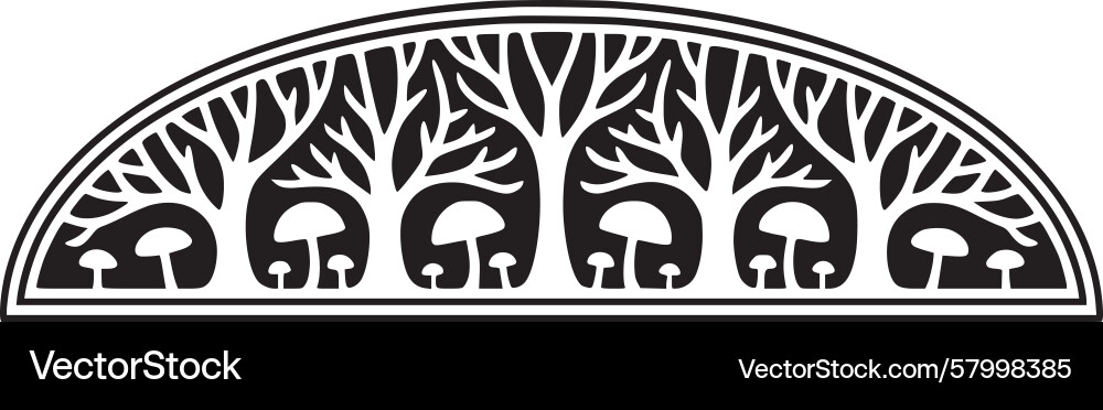 Elegant Tree Branch Border Vector Image