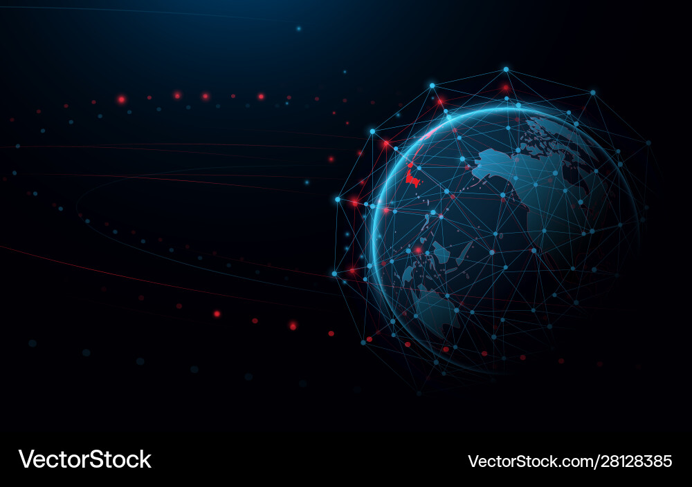 Global Network Technology - Data Connection vector image