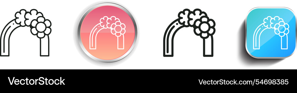 Hair icon thin linear regular and button style vector image