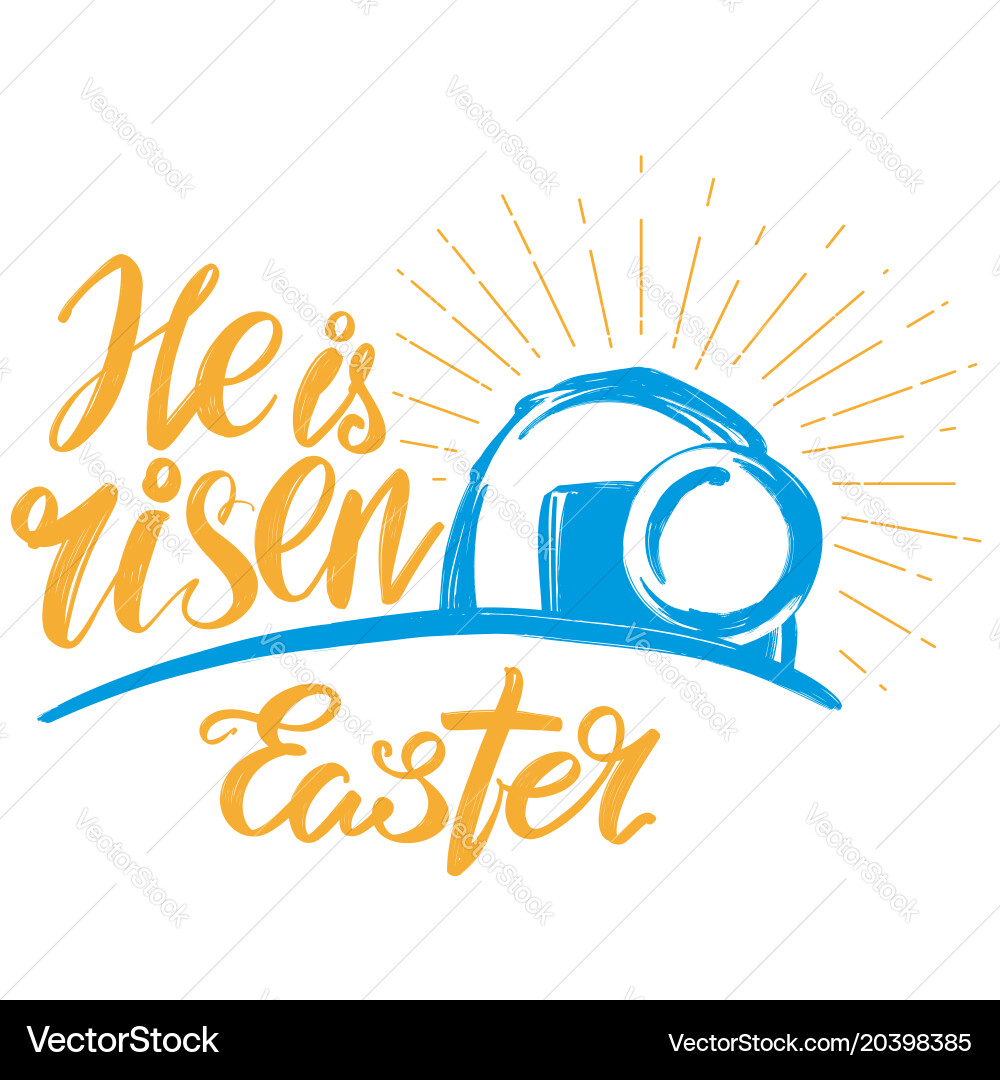 Holy Easter Religious Text Vector Image