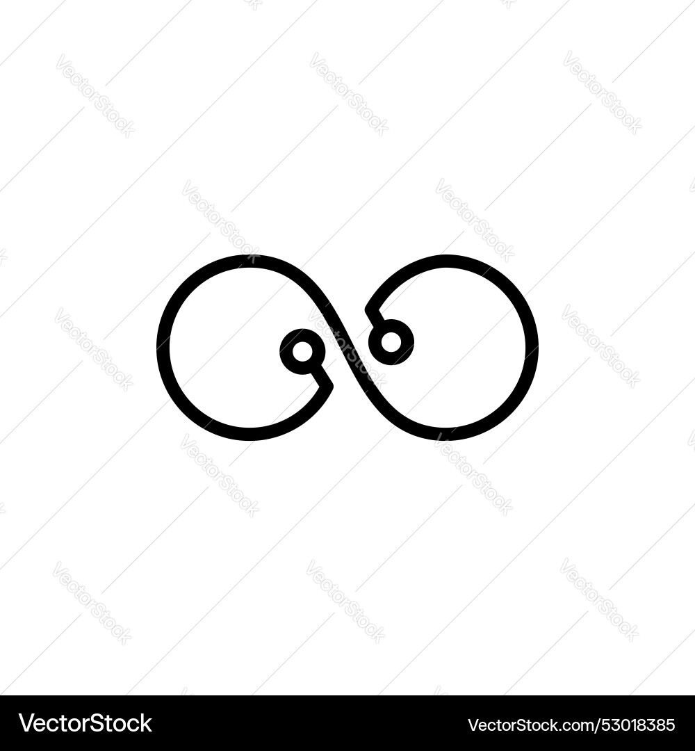 Infinity icon set forever infinite loop symbol Infinity icon set forever infinite loop symbol vector image