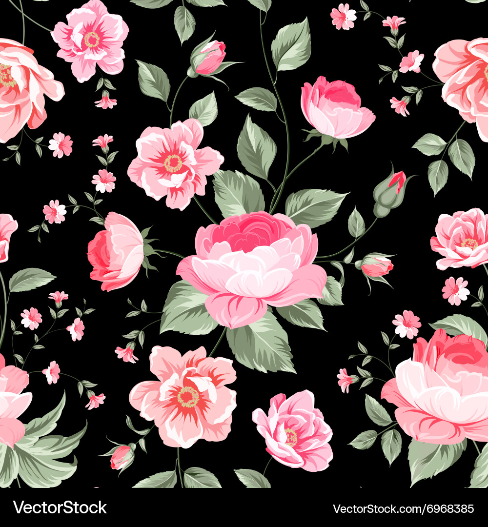 Luxurious peony wallpaper vector image