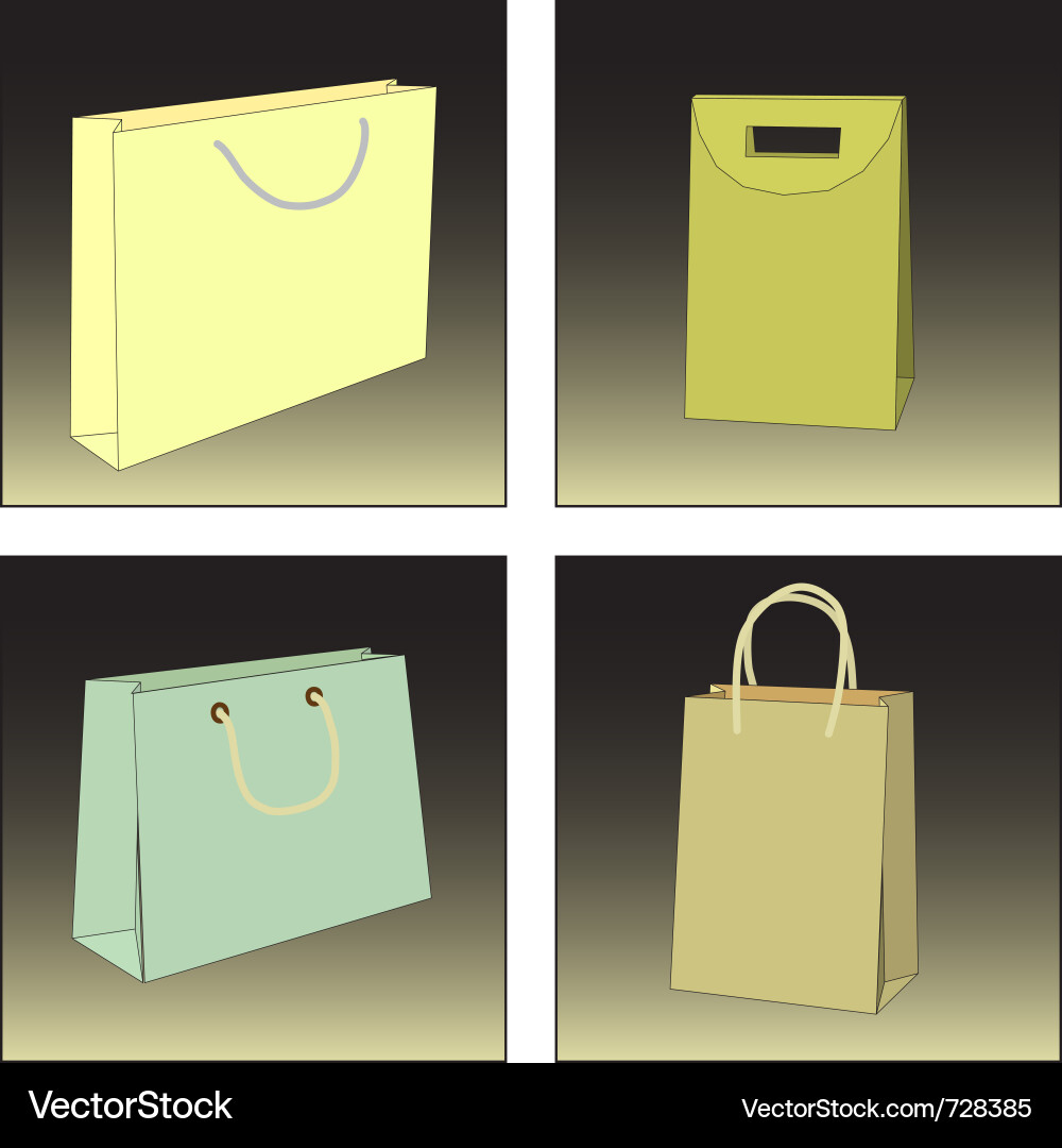 Shopping Bags Collection Vector Image