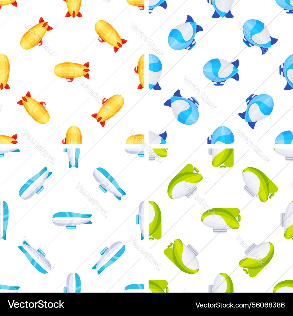 Airship seamless pattern repeating background tile Airship seamless pattern repeating background tile vector image