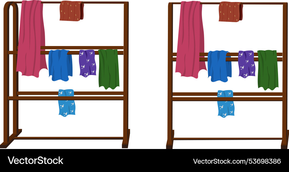 Clothing rack cloth rail shop display collection Clothing rack cloth rail shop display collection vector image