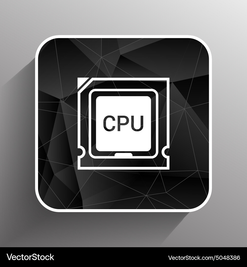 Icon of cpu microprocessor sign symbol process Vector Image