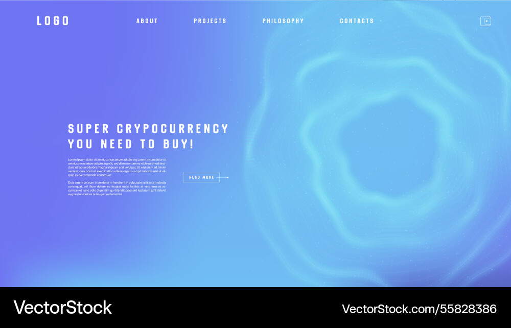 Landing page abstract design with big data Landing page abstract design with big data vector image
