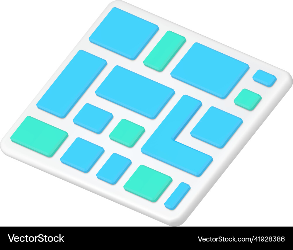 Map 3d icon navigation symbol Vector Image