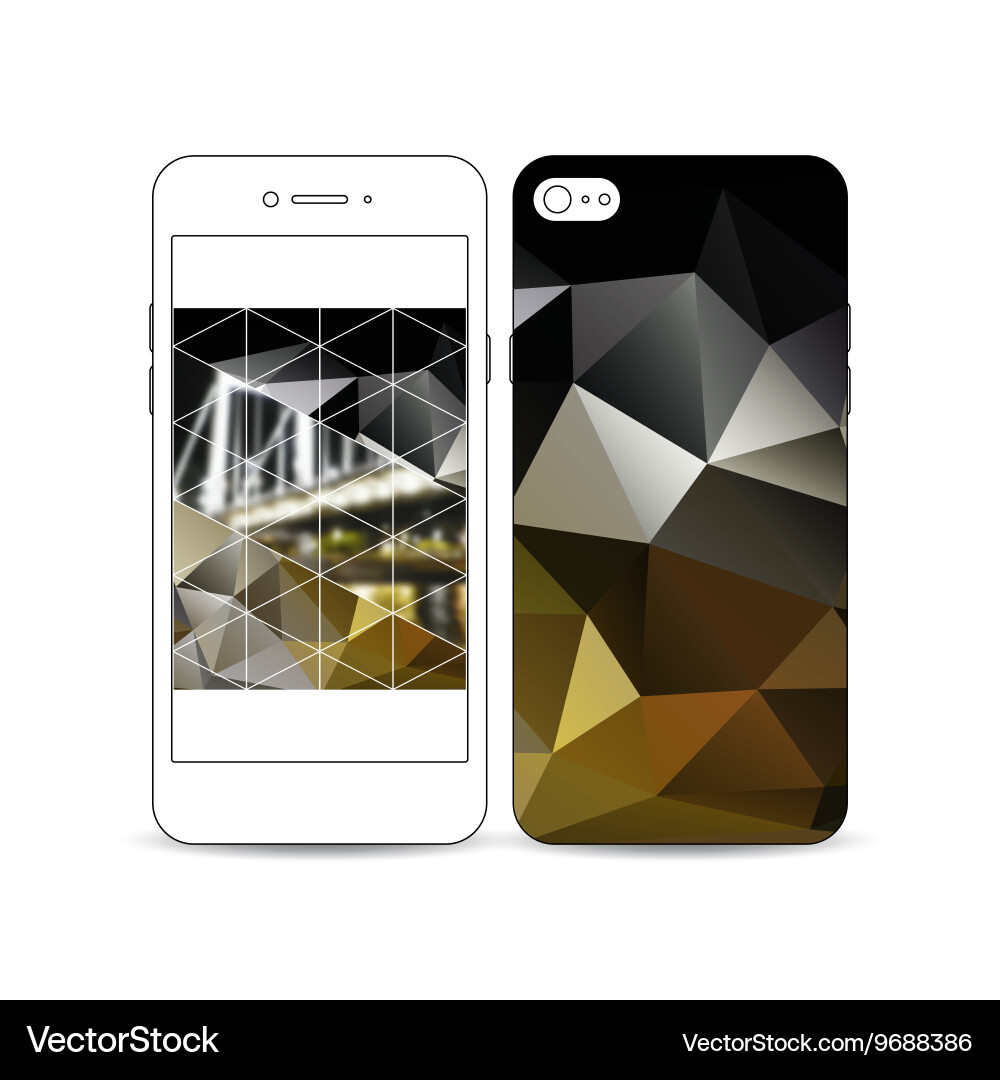 Mobile smartphone with an example of the screen Vector Image