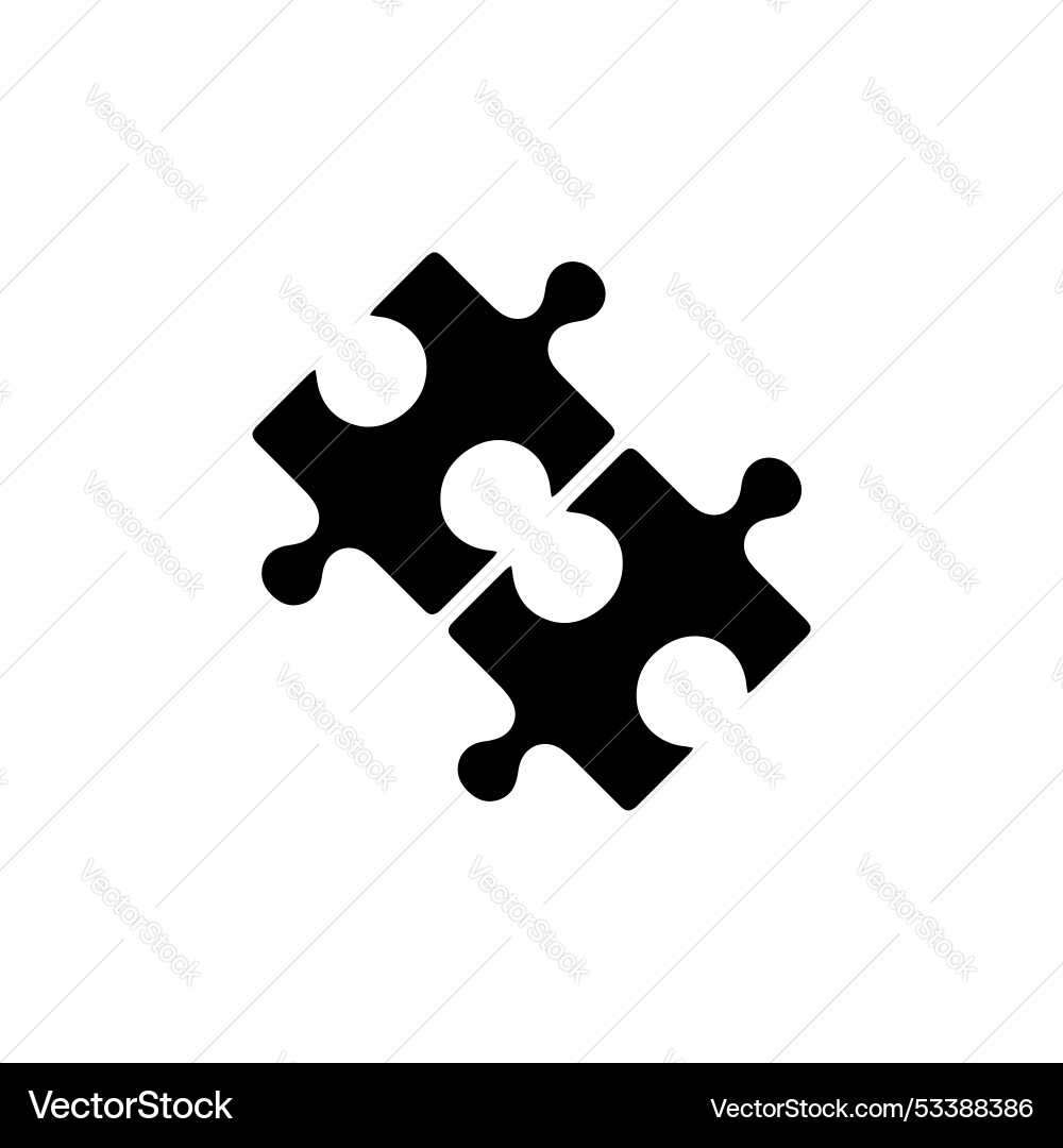 Puzzle piece icon set logic solution symbol join Puzzle piece icon set logic solution symbol join vector image