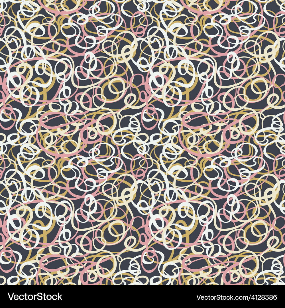 Seamless abstract curly wave pattern Vector Image
