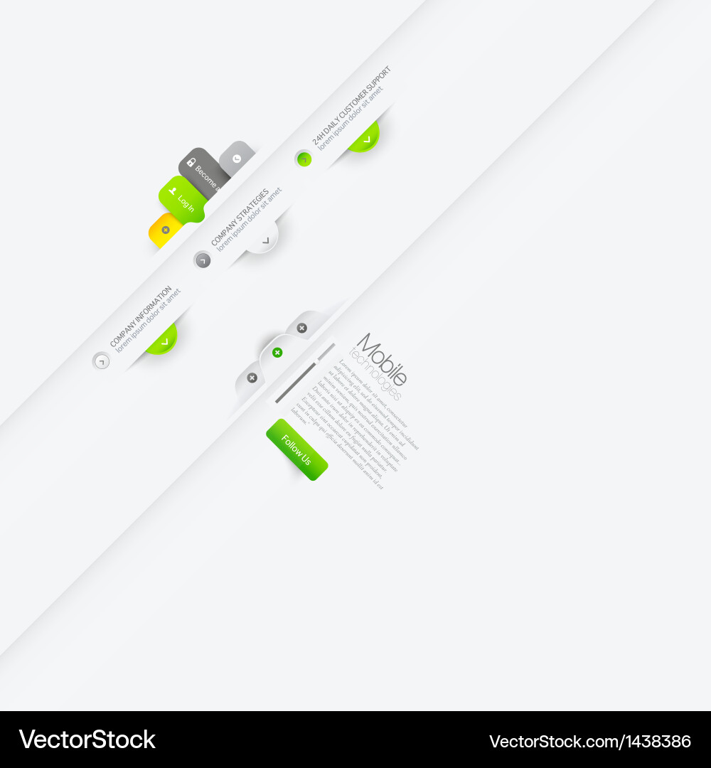 Website UI Elements - Dashboard Vector Image