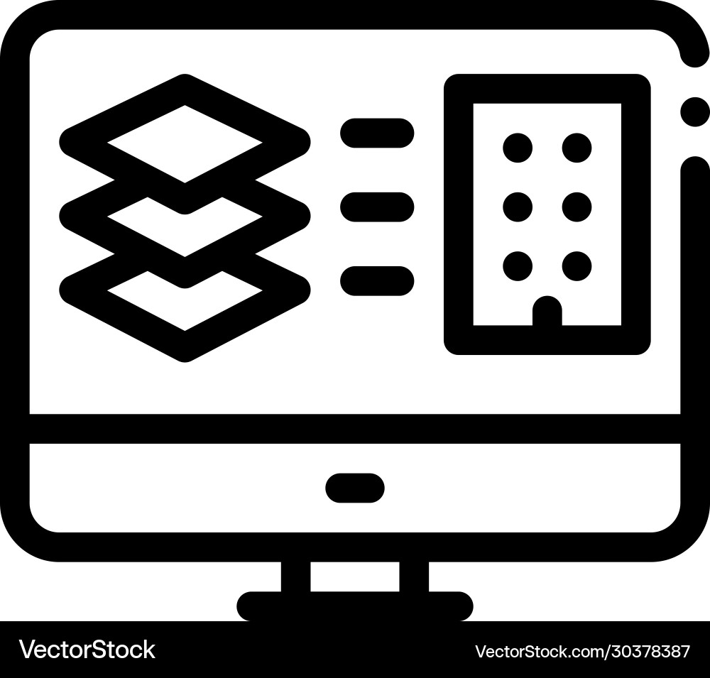 Building Simulation Icon vector image