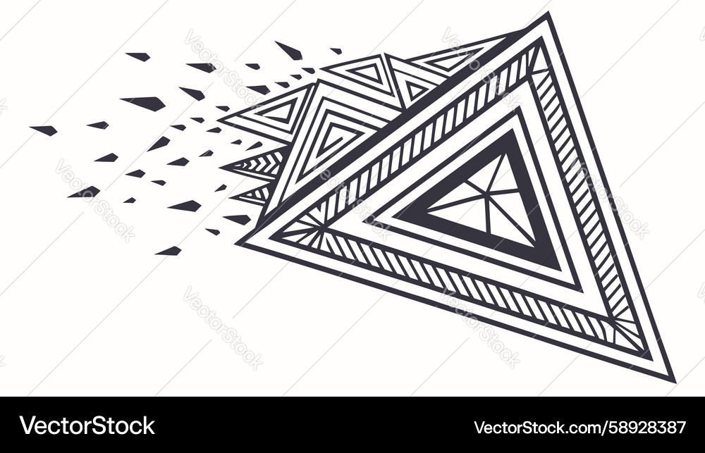 Complex Triangular Geometric Pattern Vector Image