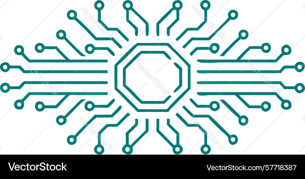 Electronic circuit board high-tech design element vector image
