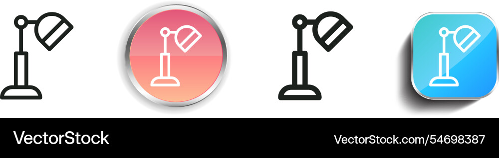 Hair icon thin linear regular and button style vector image