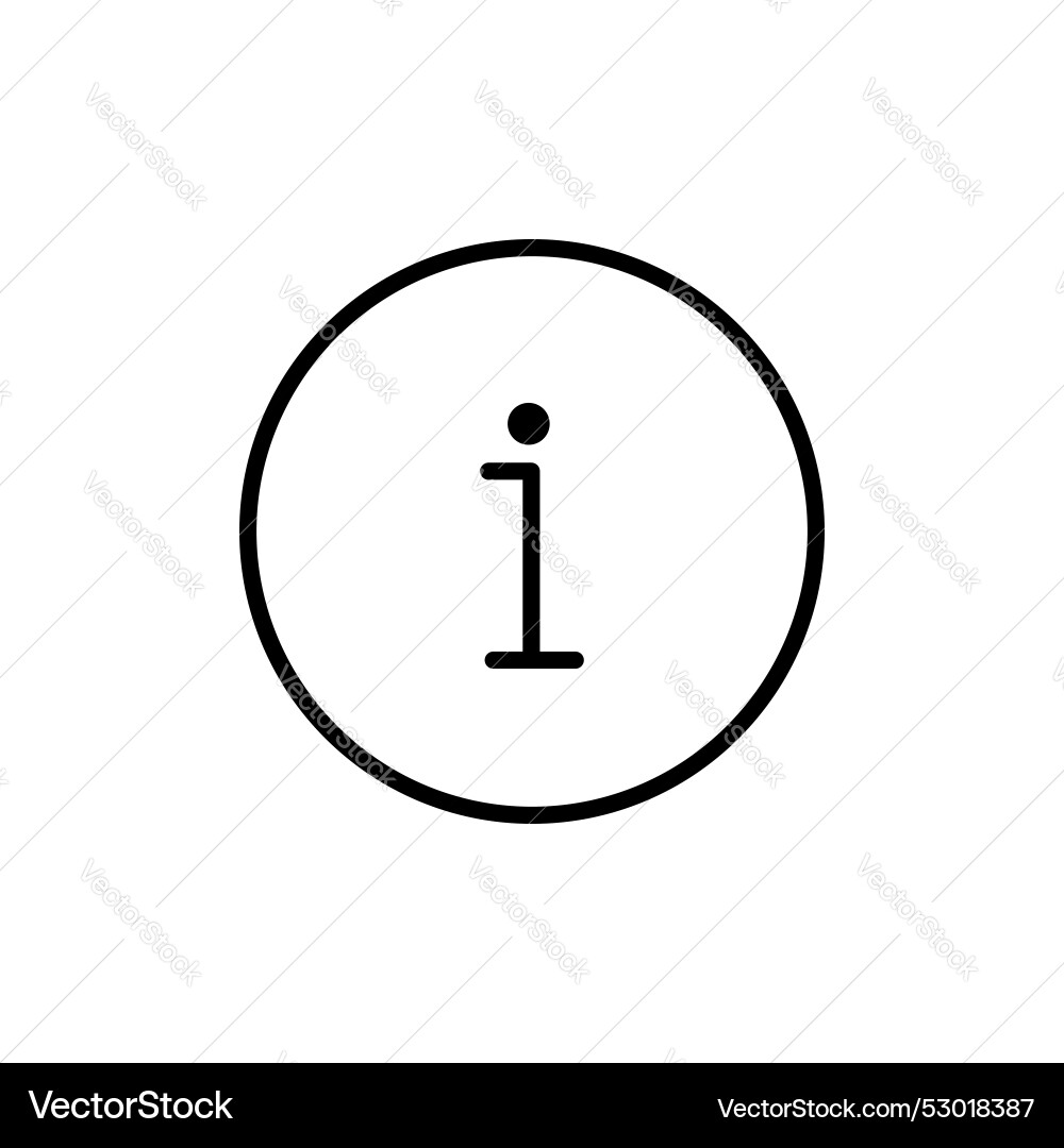 Info Icon set inform symbol i button faq sign vektorbild