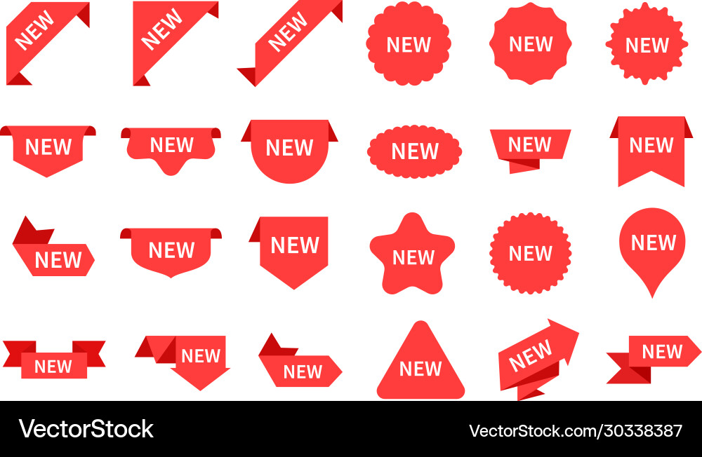 Neue Ankunft Aufkleber elegante Werbe-Icons Neue Ankunft Aufkleber elegante Werbe-Icons vektorbild