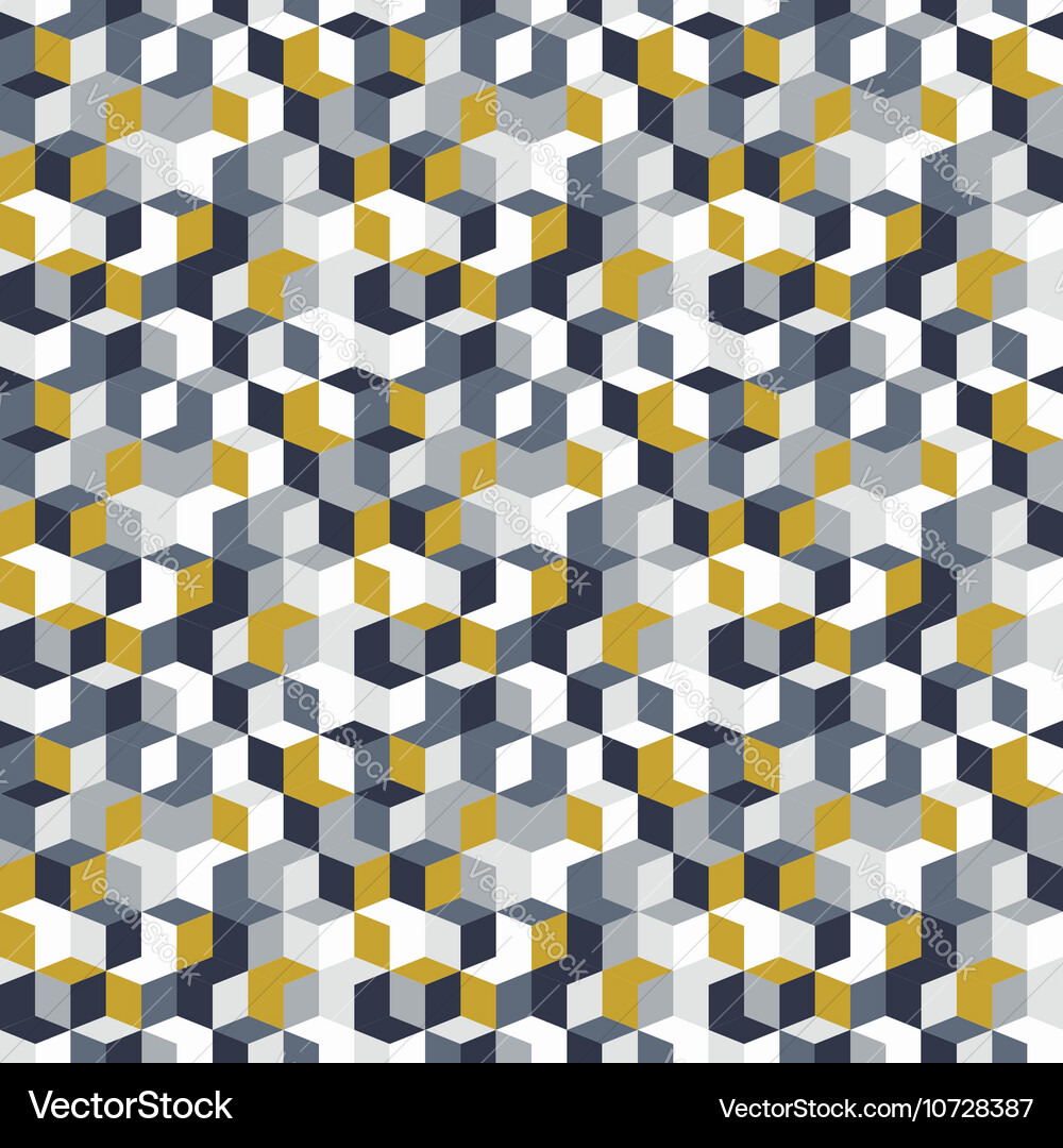 Pattern with cubes in random colors Vector Image