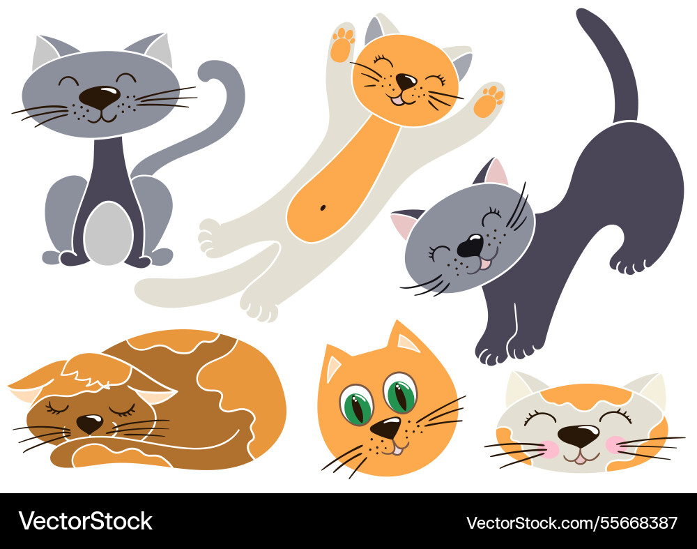 Set of color in hand draw style Set of color in hand draw style vector image