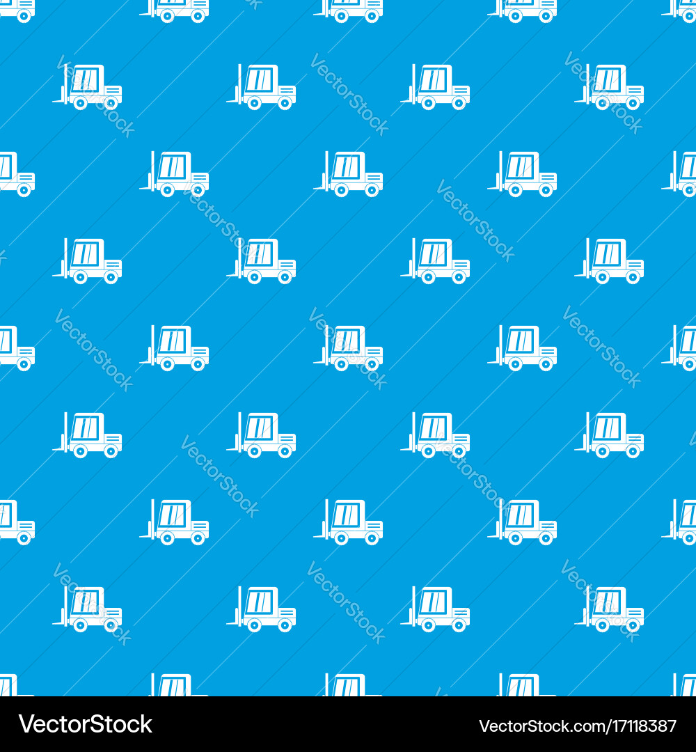 Stacker loader pattern seamless blue vector image