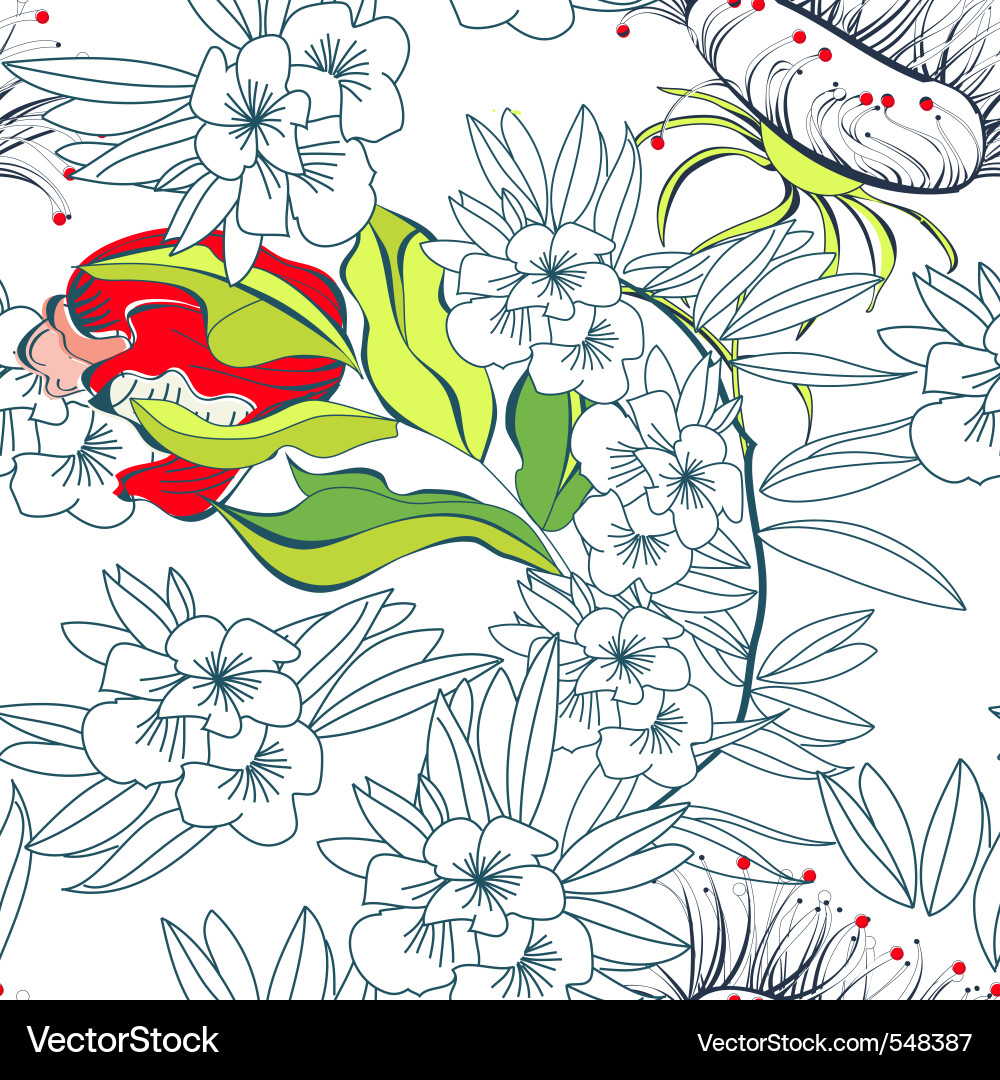 Summer seamless background Royalty Free Vector Image