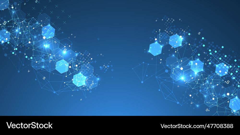 Abstract hexagon background with plexus effect Abstract hexagon background with plexus effect vector image