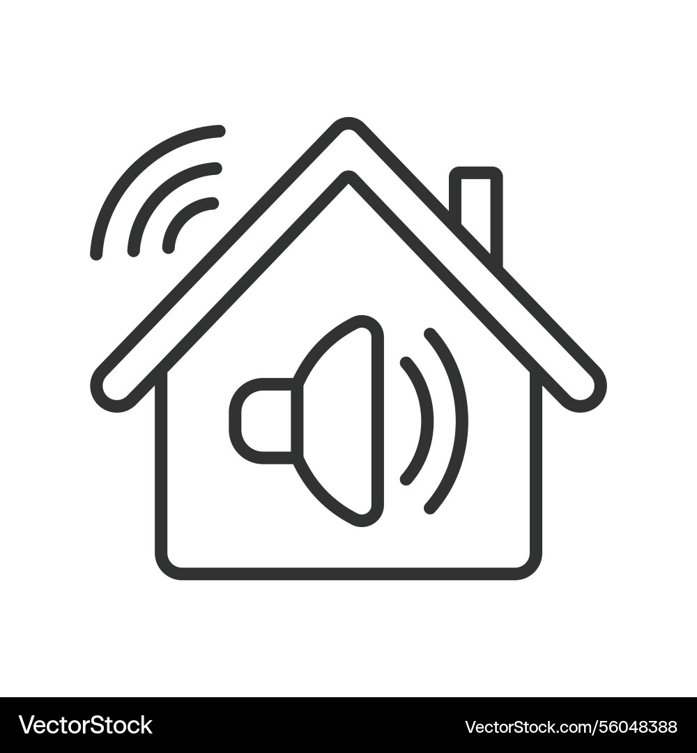 Alarm system icon in line design vector image
