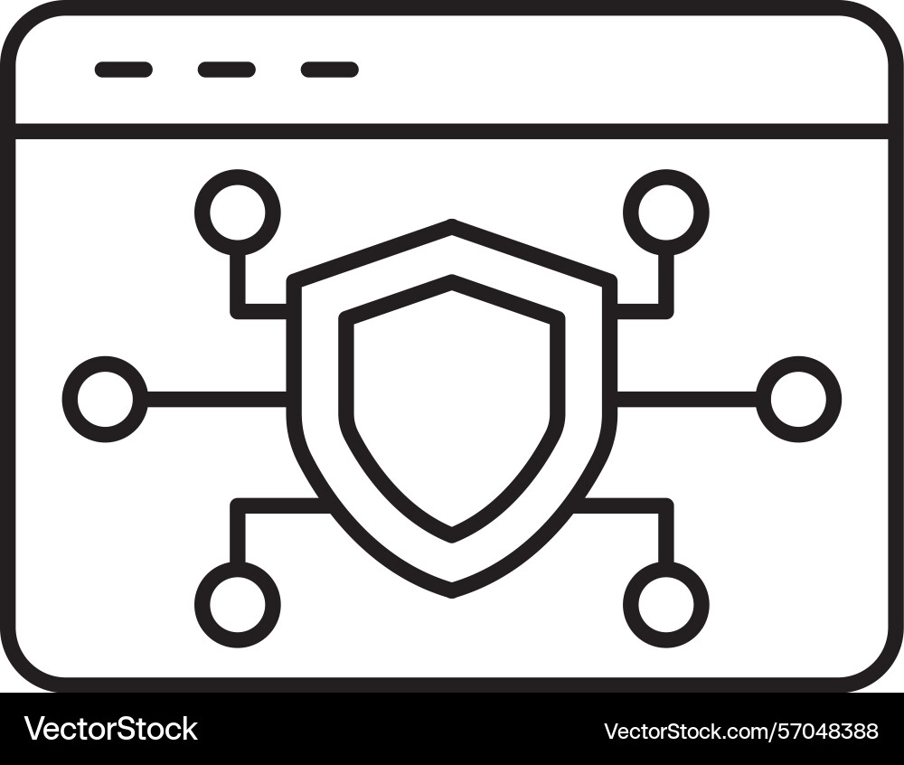 Cybersecurity line icon design Vector Image
