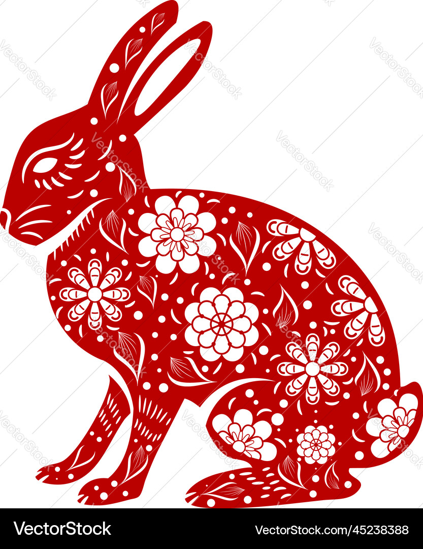 Lunar new year rabbit Lunar new year rabbit vector image