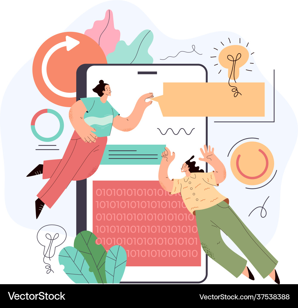 Mobile digital app application development Vector Image
