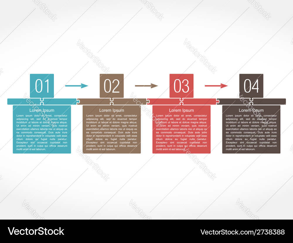 Puzzle Element Layout Template vector image