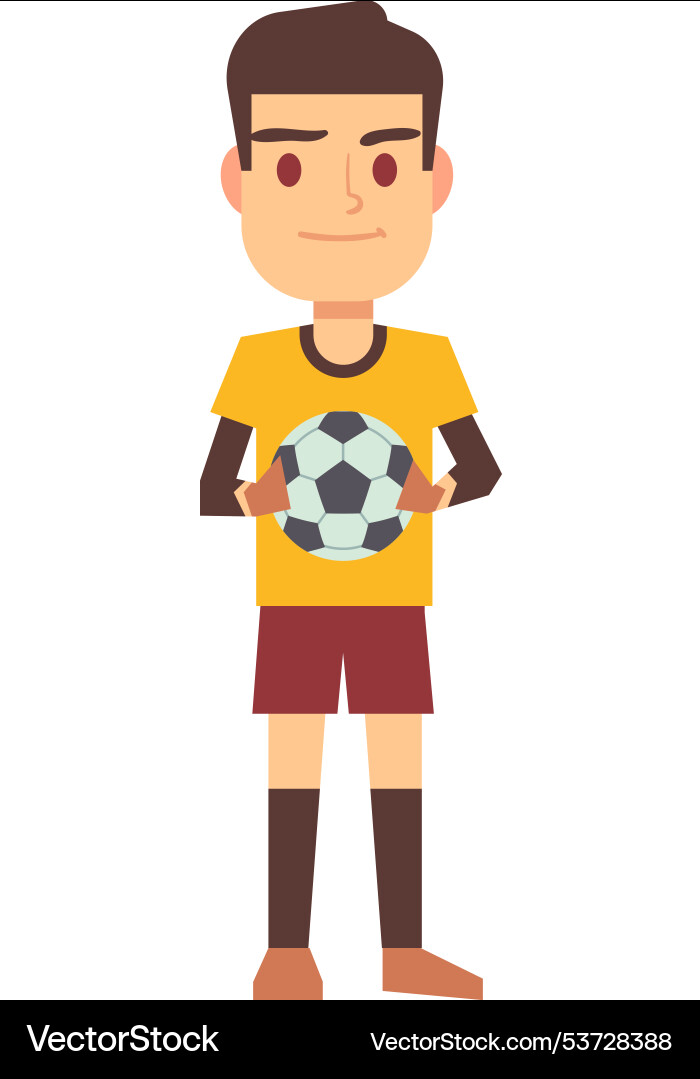 Torhüter halten Fußball Ball Sportmann Karikatur Torhüter halten Fußball Ball Sportmann Karikatur vektorbild