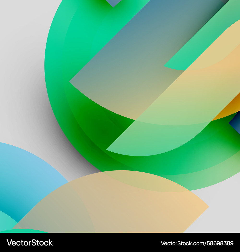 Abstract shapes overlap creating soft gradients Vector Image