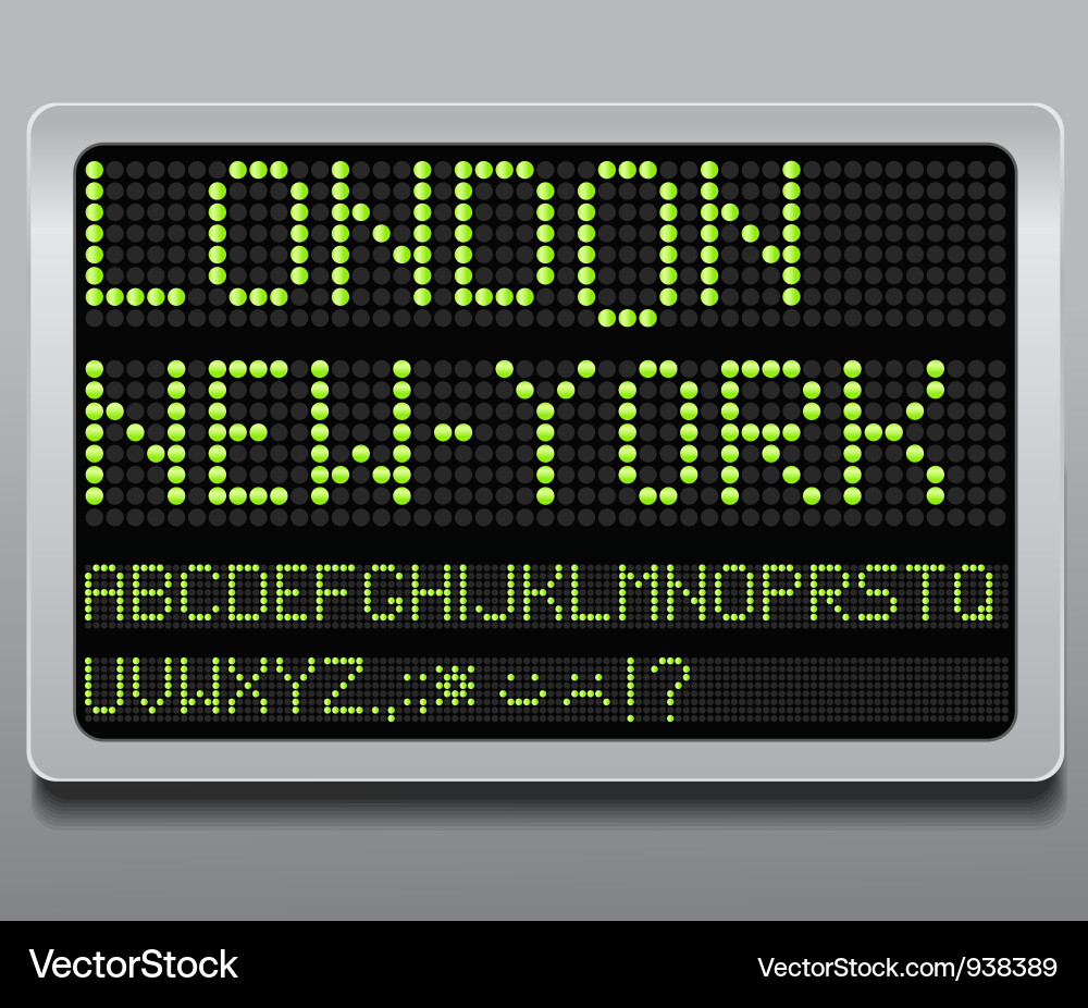 Digital Display Board vector image