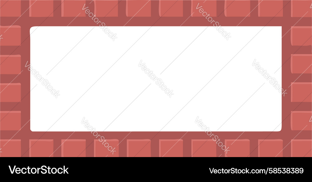 Red Rectangular Frame Vector Image