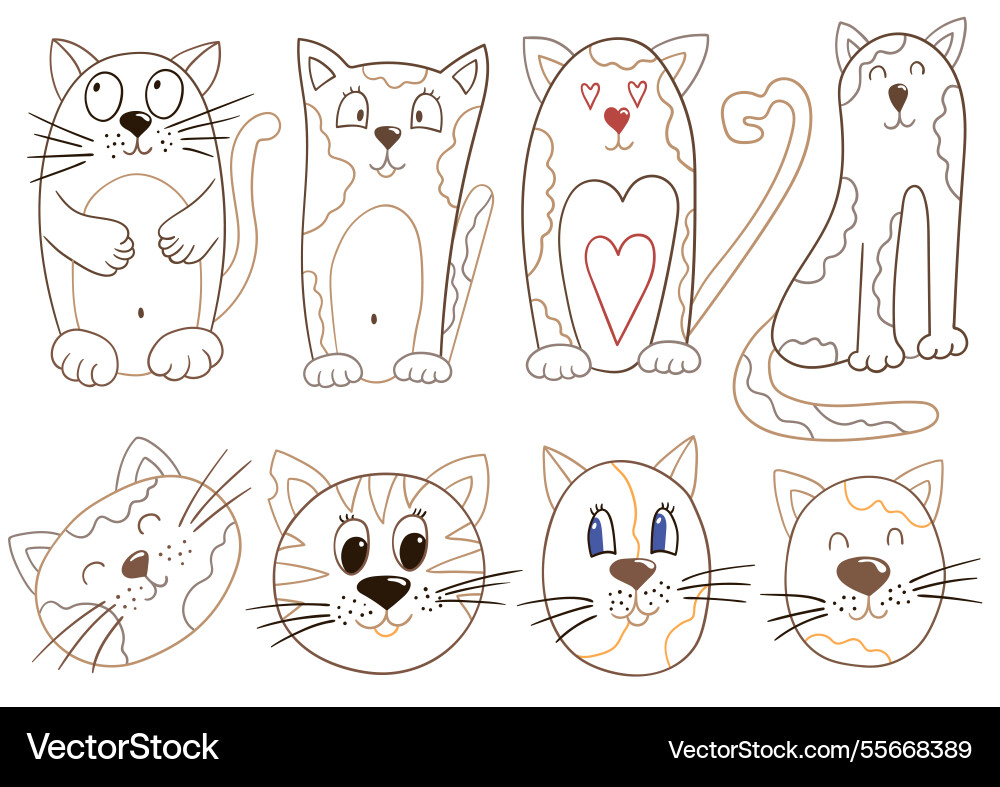 Set of color in hand draw style Set of color in hand draw style vector image
