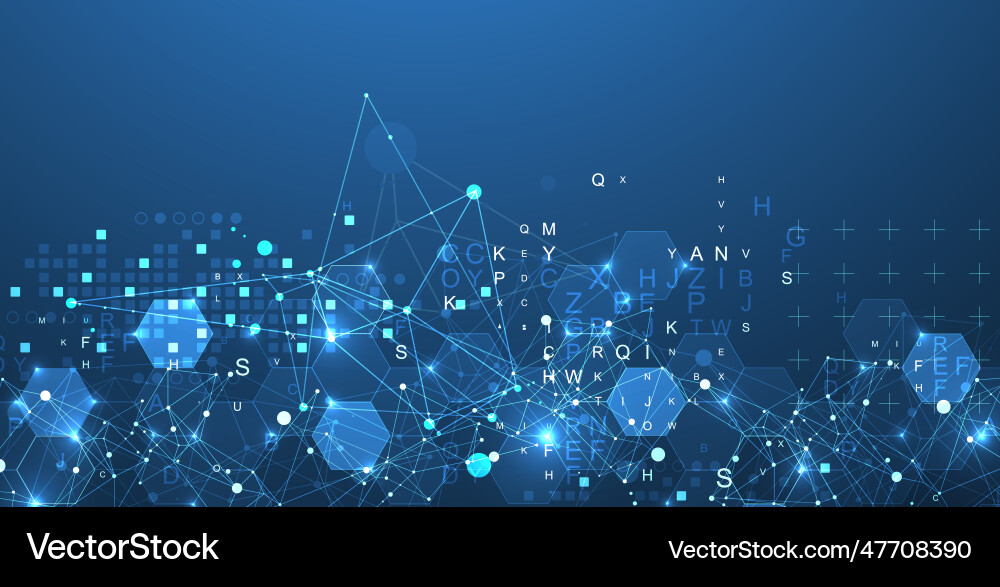 Abstract hexagon background with plexus effect Abstract hexagon background with plexus effect vector image