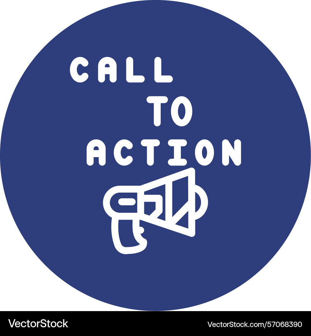 Call to action performance line circle style icon Vector Image