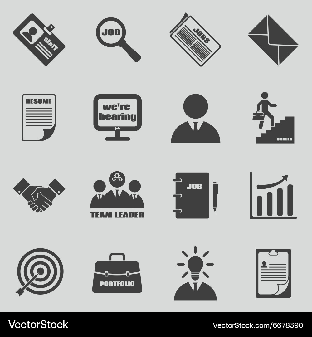 Job-Symbole setzen Personalressourcen Job-Symbole setzen Personalressourcen vektorbild