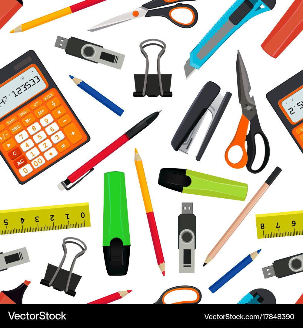 Seamless pattern from different school Vector Image