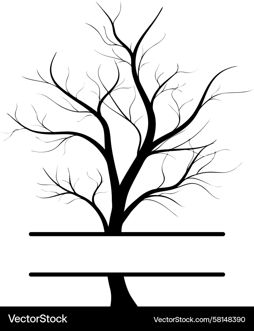 Tree with Frames Vector Image