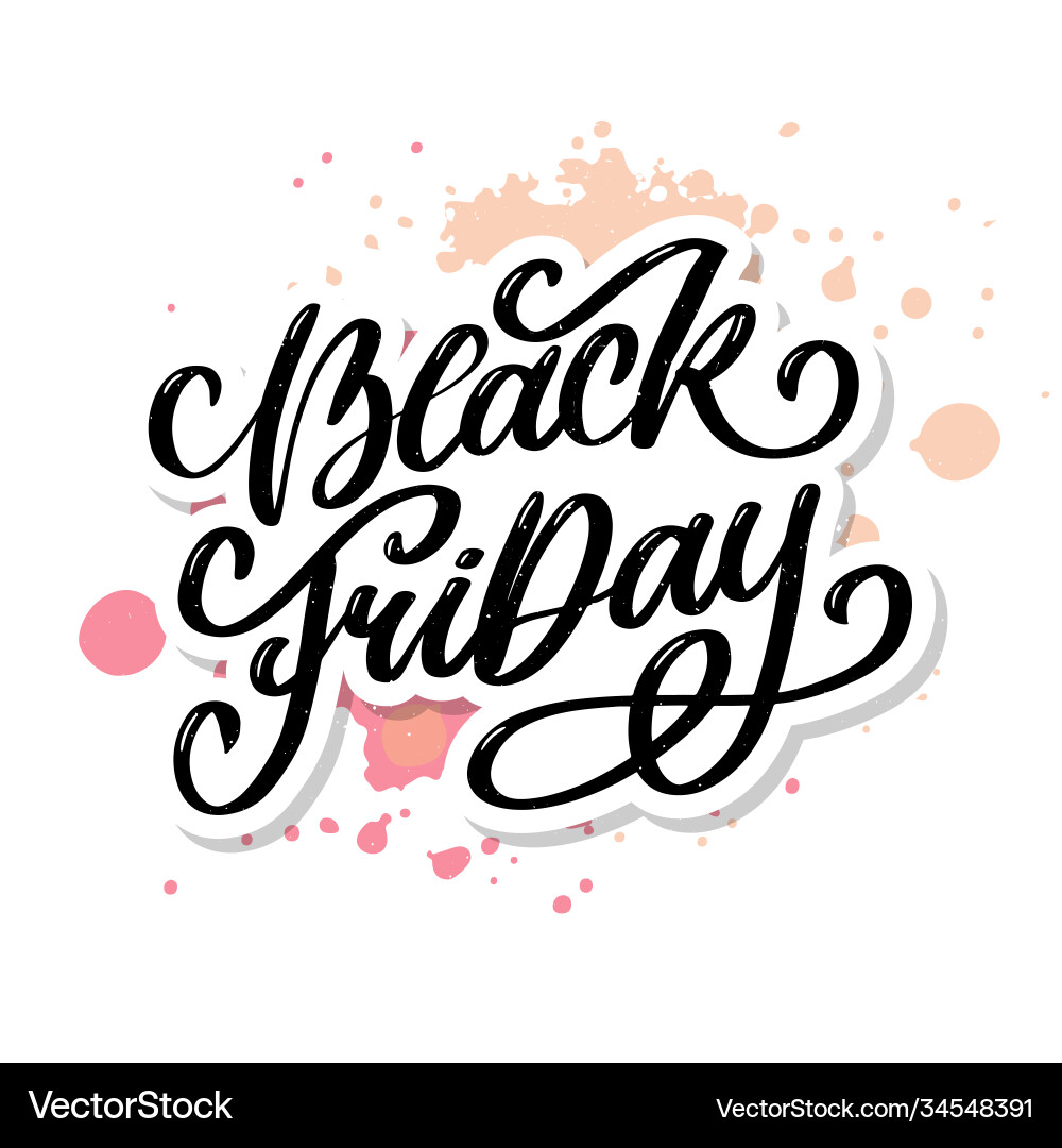 Black friday calligraphic designs retro style Black friday calligraphic designs retro style Vector Image