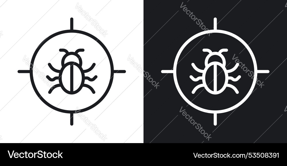 Debugline in thin line black color flat simple Vector Image