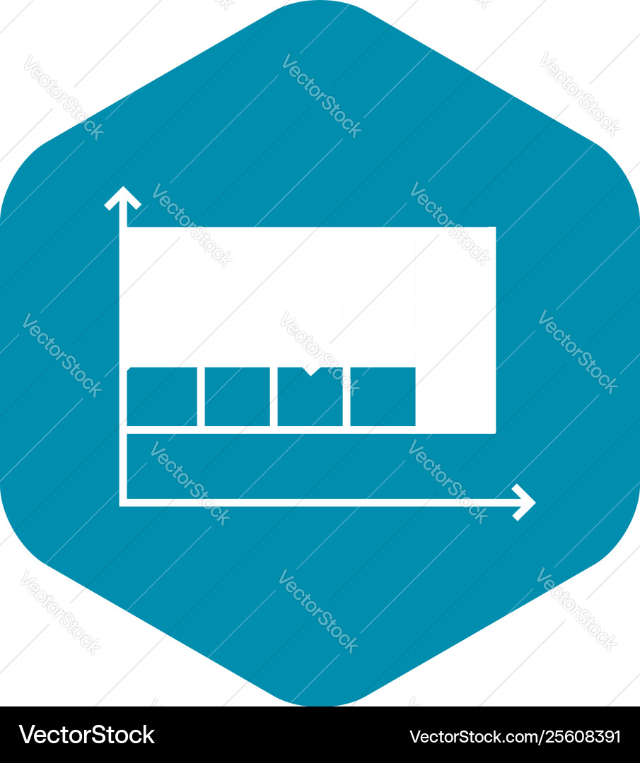 Graph icon simple style Graph icon simple style vector image