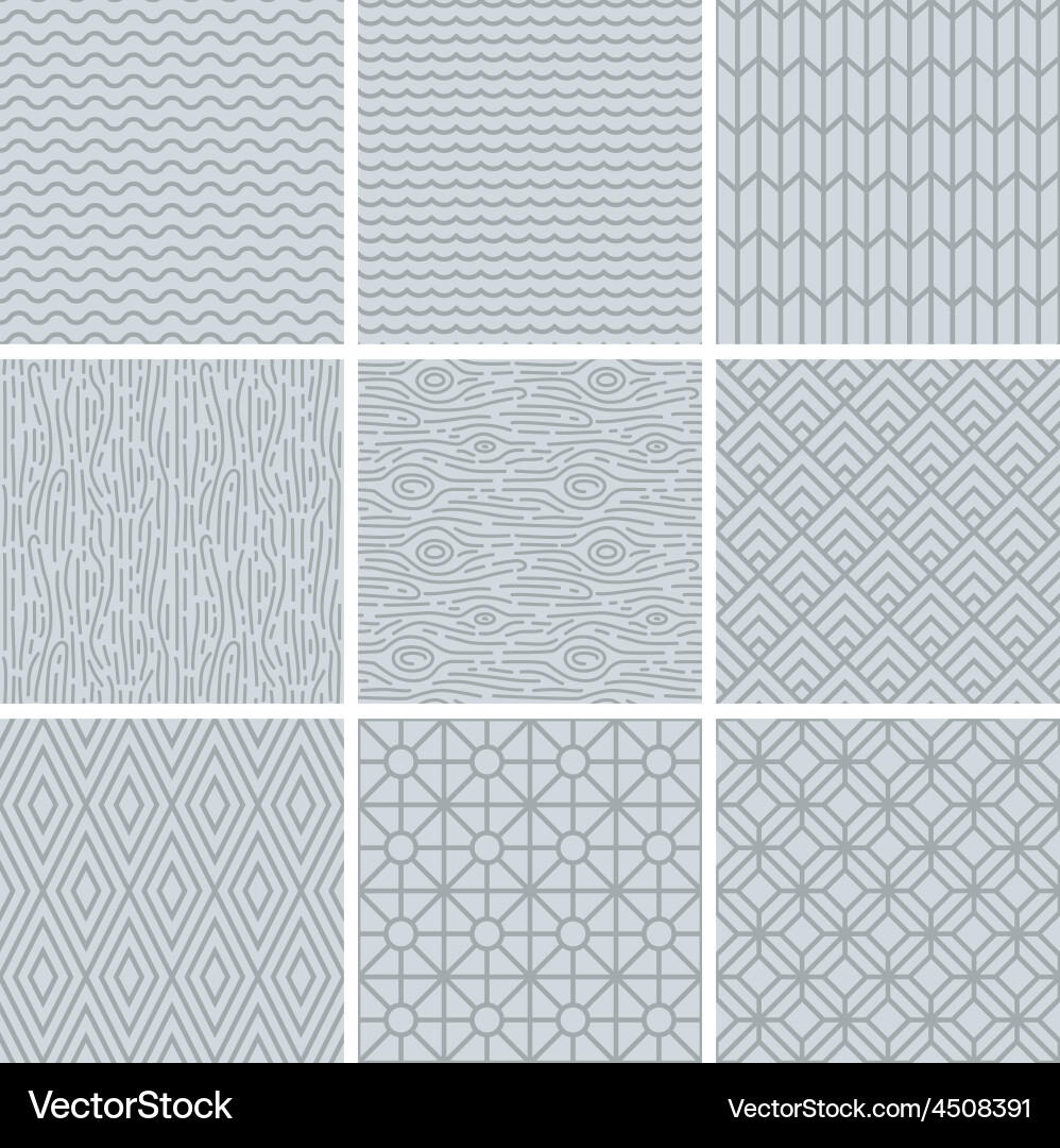 Modern Line Pattern Set vector image
