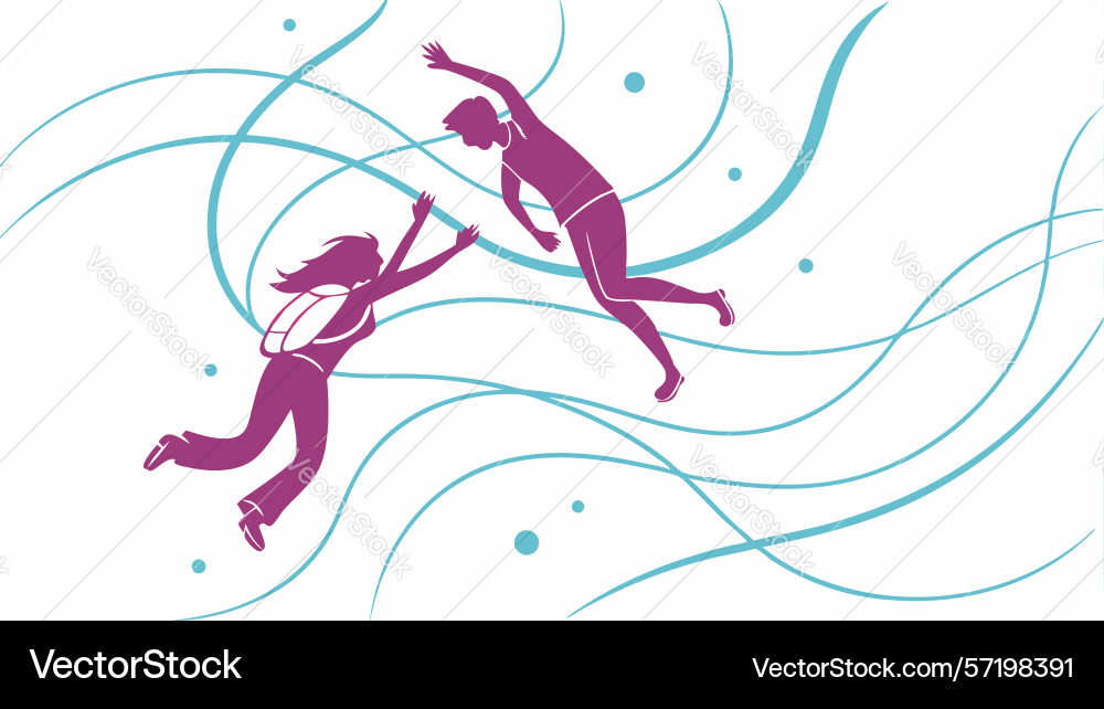 Pulling forward abstract figures in collaborative vector image