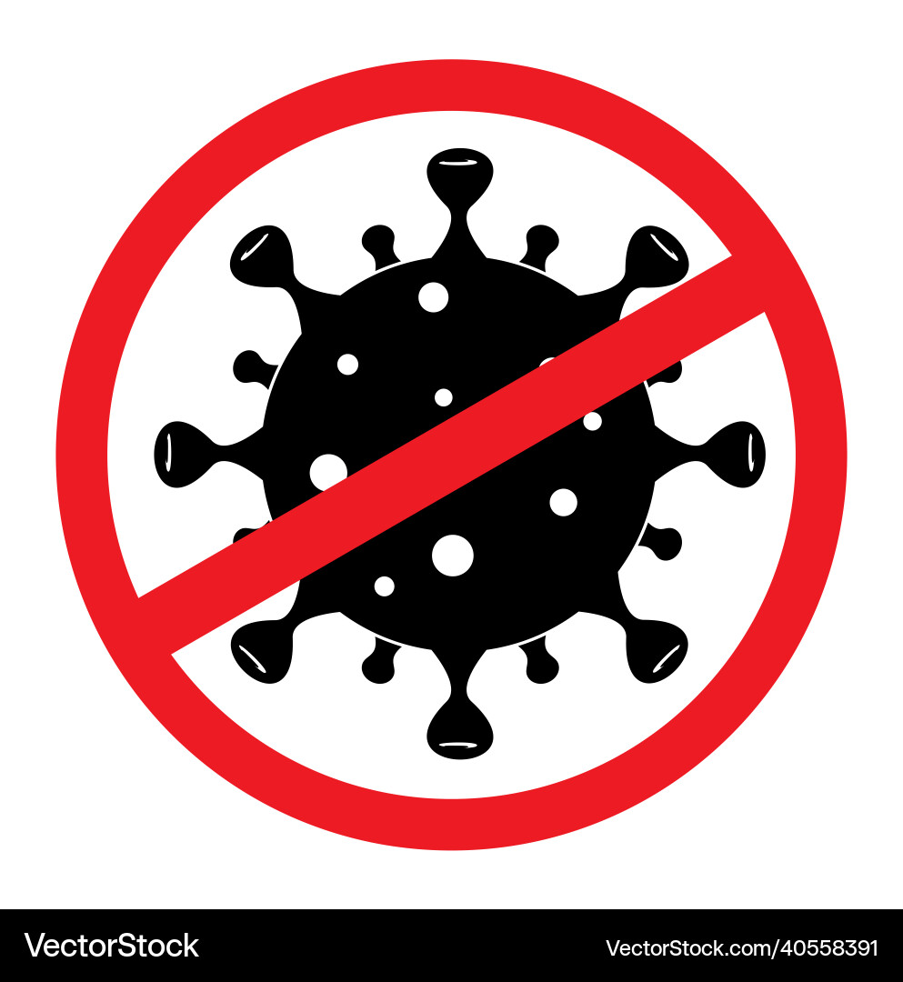 Stop coronavirus icon Royalty Free Vector Image