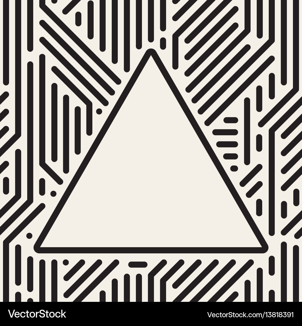 Triangle frame geometric seamless pattern Vector Image